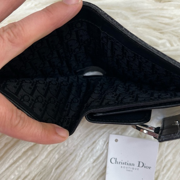 EUC Christian Dior Compact Canvas Wallet - Picture 12 of 12
